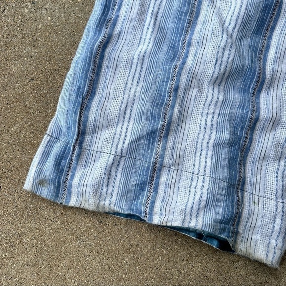 Anthropologie Tiny Striped Linen Flare Pants - Picture 8 of 8